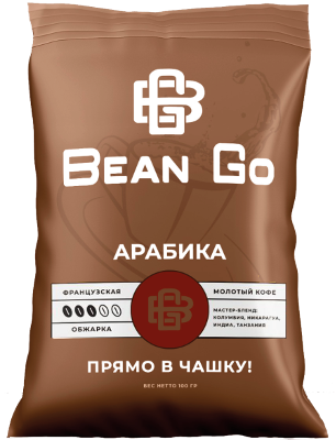 Натуральный молотый кофе «Bean Go» 100 гр